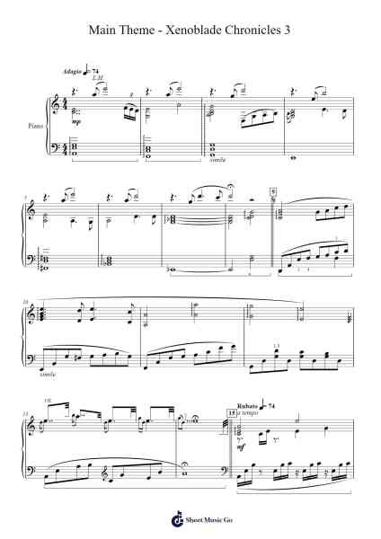 Main Theme - Xenoblade Chronicles 3 Sheet Music by Yasunori Mitsuda-Arr.Kylejy Burrene
