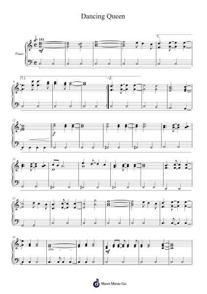 Dancing Queen Sheet Music by ABBA-Arr.Leifclaire Frankbrooke