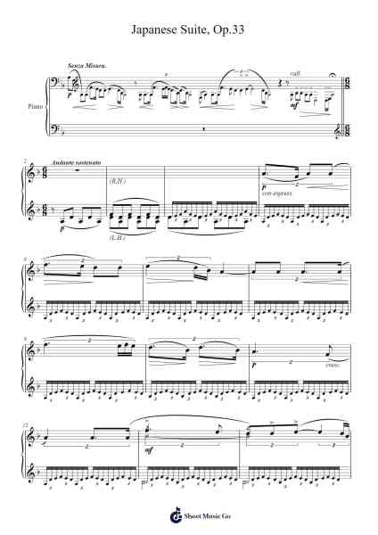 Japanese Suite, Op.33 Sheet Music by Gustav Holst-Arr.Bartcent Whitegreve