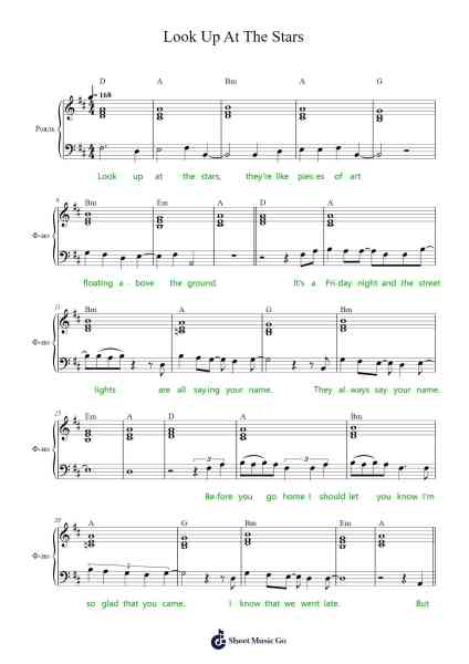 Look Up At The Stars Sheet Music by Shawn Mendes-Arr.Comnions Irlay