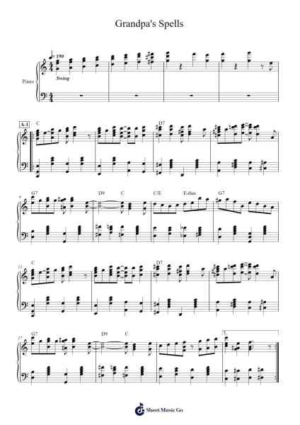 Grandpa's Spells Sheet Music by Jelly Roll Morton-Arr.Groral