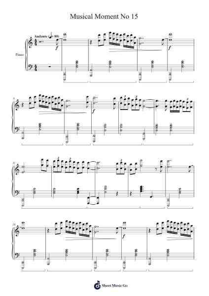 Musical Moment No. 15 Sheet Music by Hrvoje Staneković-Arr.Rusden