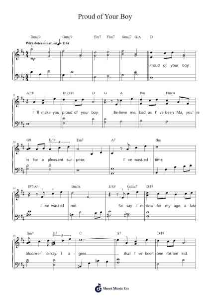 Proud of Your Boy Sheet Music by Alan Menken-Arr.Gibger Burnsleif