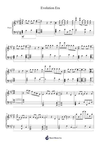 Evolution Era Sheet Music by V.K-Arr.Dempdawn Ftance
