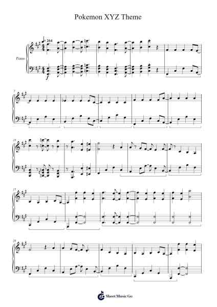 Pokemon XYZ Theme Sheet Music by Harry McCabe-Arr.Wolian
