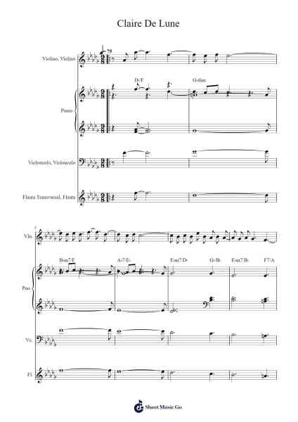 Suite Bergamasque, L. 75: III. Clair de Lune Musica per pianoforte di Claude Debussy - Arr.Tifliz