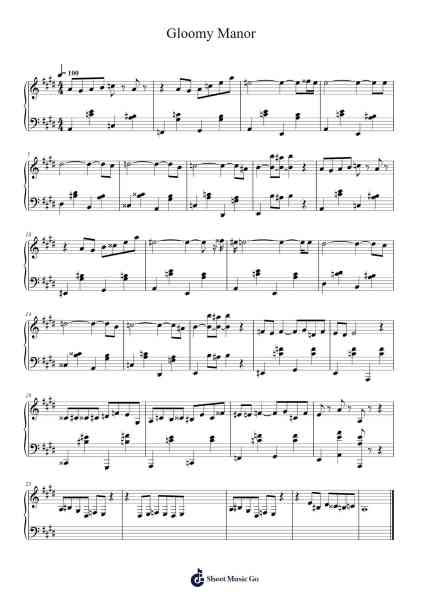 Luigi's Mansion 2: Gloomy Manor Sheet Music by undefined-Arr.Detio Gemlo