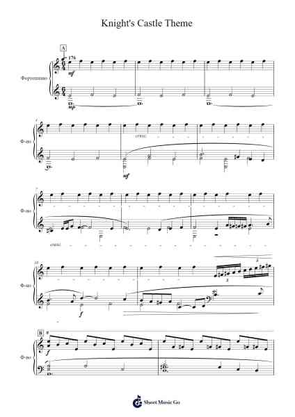 Heroes of Might and Magic II Succesion Wars - Knight's Castle Theme Sheet Music by Paul Romero-Arr.Norther