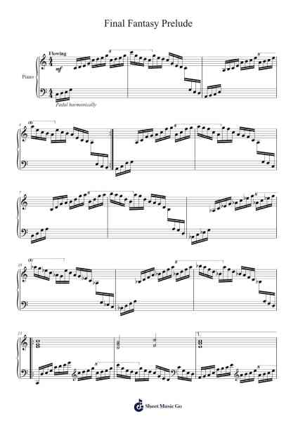 Final Fantasy Prelude Sheet Music by Nobuo Uematsu-Arr.Jeamesqy