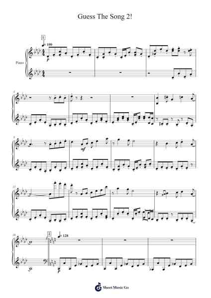 Guess The Song 2! Sheet Music by Misc-Arr.Dolamb Strafay