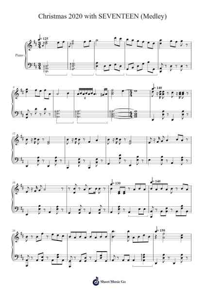 Christmas 2020 with SEVENTEEN (Medley) Sheet Music by SEVENTEEN-Arr.Fmar Geearl