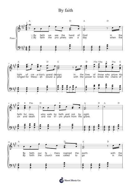 By faith Sheet Music by Keith and Kristyn Getty-Arr.Yulejah