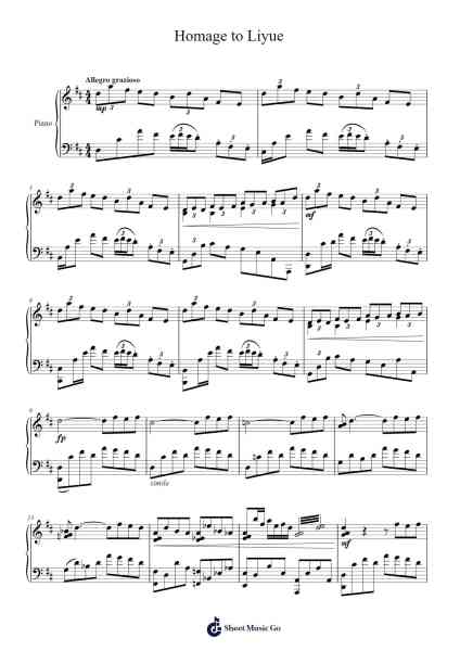 Homage to Liyue Sheet Music by Winston Lim-Arr.Everkeith Abters