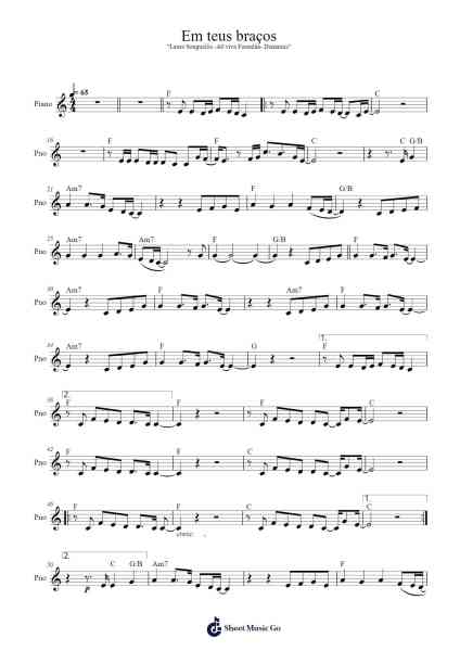 Em teus braços Sheet Music by Laura Souguellis-Arr.Eveken Dougloyd