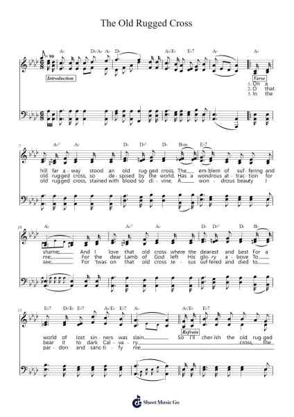 The Old Rugged Cross Sheet Music by George Bennard-Arr.Bairddict Sasback