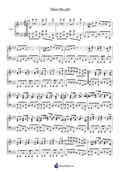 Mint Breath Sheet Music by Jun Ishikawa-Arr.Consclife Gosden