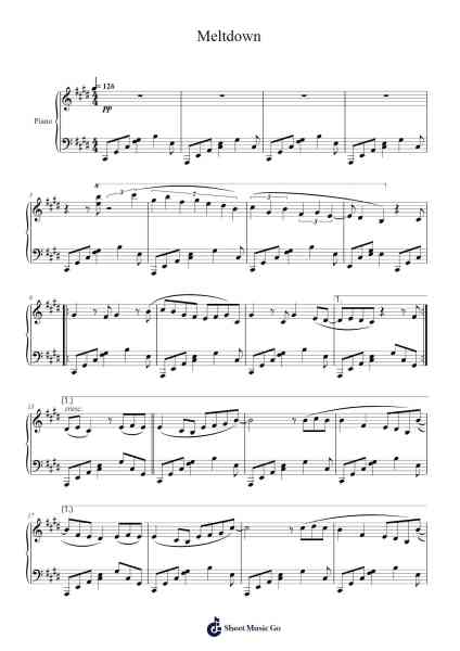 Meltdown "piano arr. by Koma'n" Sheet Music by Iroha(sasaki)-Arr.Shamens Xedric
