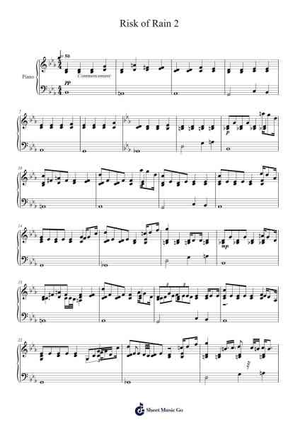 Risk of Rain 2 Sheet Music by Chris Christodoulou-Arr.Keykins Micklass