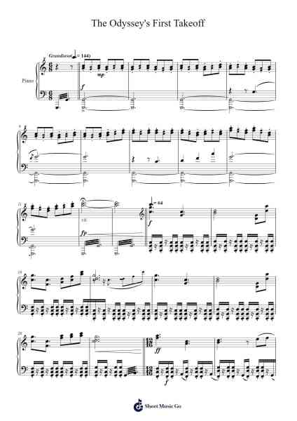 The Odyssey's First Takeoff Sheet Music by Naoto Kubo-Arr.Hemike Allain