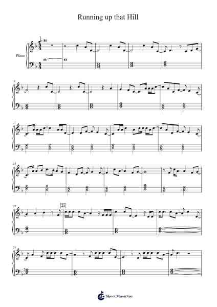 Running up that Hill Sheet Music by Kate Bush-Arr.Wordfoe Hymar