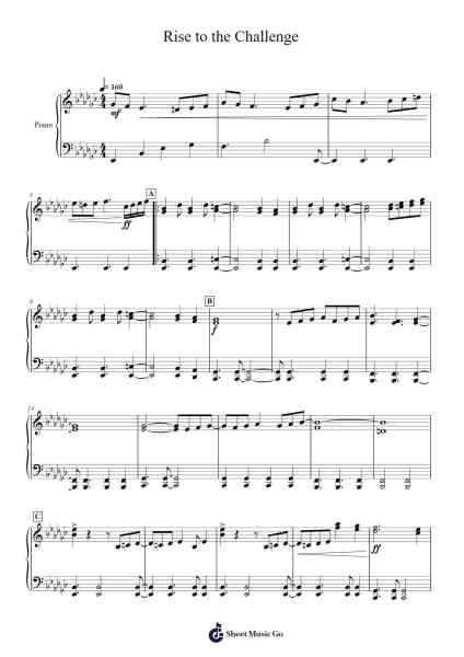 Rise to the Challenge Sheet Music by Yuka Tsujiyoko-Arr.Mickrett Grantcan