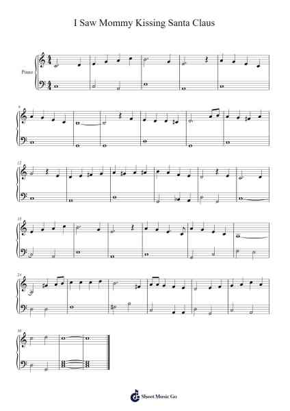I Saw Mommy Kissing Santa Claus Sheet Music by Tommie Connor-Arr.Wordcox Maxjack