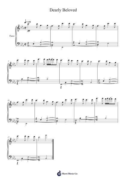 Dearly Beloved Sheet Music by -Arr.Humlop