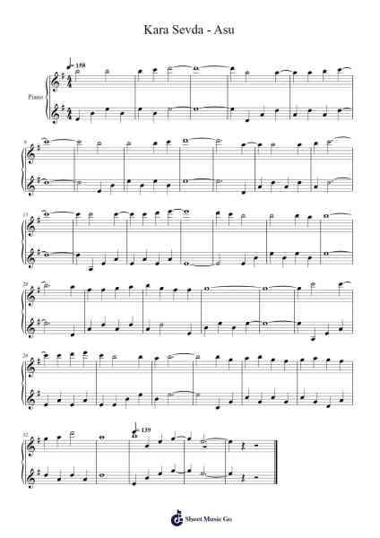 Kara Sevda - Asu Sheet Music by Toygar Işıklı-Arr.Sukeats Midpaul