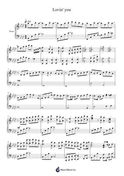 Lovin' you Sheet Music by King and Prince-Arr.Frebert