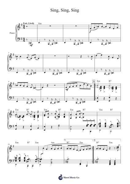 Sing, Sing, Sing 乐谱由 Louis Prima - 编曲 Lilrald