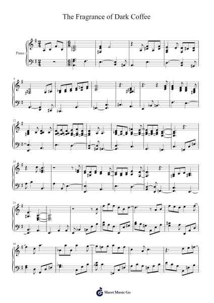 The Fragrance of Dark Coffee Sheet Music by Zebresh/Naoto Tanaka-Arr.Guygray