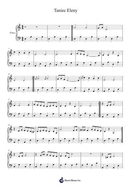 Taniec Eleny Sheet Music by Michał Lorenc-Arr.Hedbill