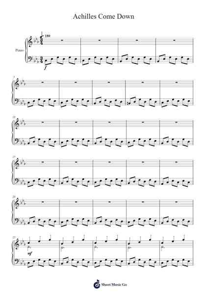 Achilles Come Down Sheet Music by Gang Of Youths-Arr.Alickbush