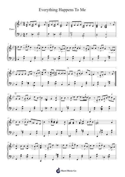 Everything Happens To Me 楽譜 by Graceboyce-Arr.Jimdrea