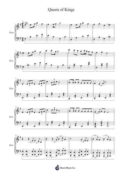 Queen of Kings Sheet Music by Alessandra Mele-Arr.Vogtyves