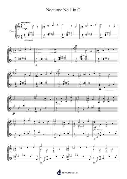 Nocturne No.1 in C Sheet Music by Yiruma-Arr.Perrusk
