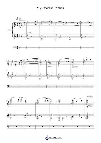 My Dearest Friends Sheet Music by Lena Raine-Arr.Jamesstone