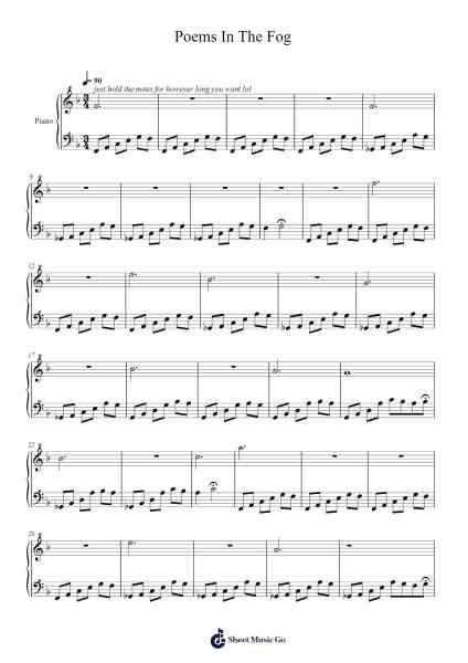 Poems In The Fog Sheet Music by Pedro Silva-Arr.Haynin