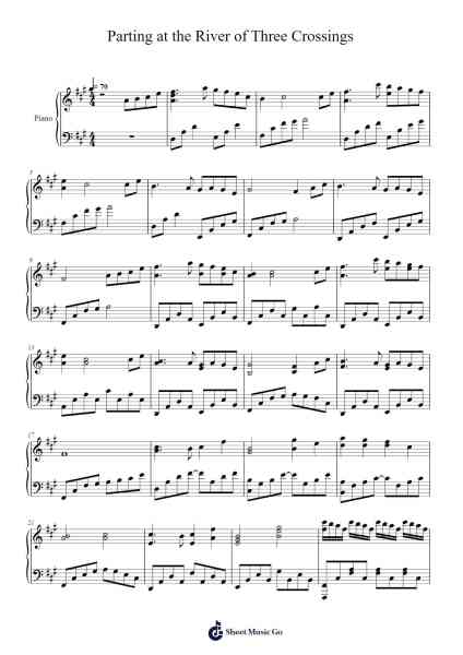 Parting at the River of Three Crossings Sheet Music by Hong Dae Sung-Arr.Yulegus