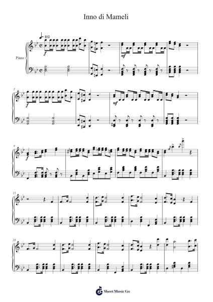 Inno di Mameli Sheet Music by Mameli-Arr.Boycehe