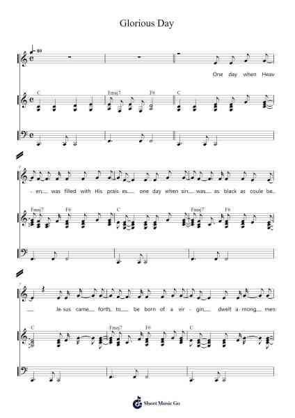 Glorious Day Sheet Music by Mark Hall/Michael Bleaker-Arr.Peing