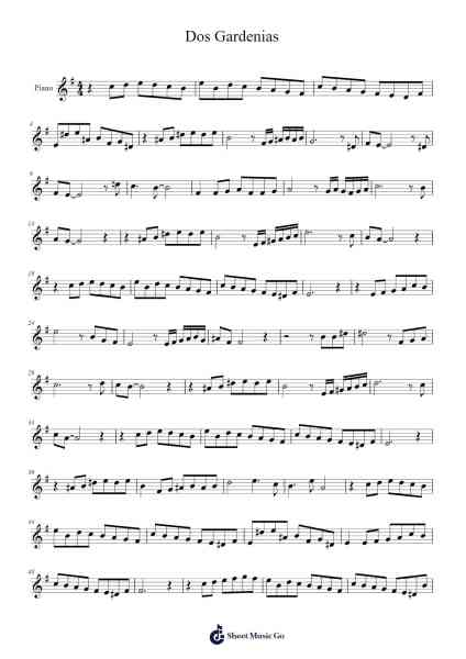 Dos Gardenias Sheet Music by Buena Vista Social Club-Arr.Dunnnic