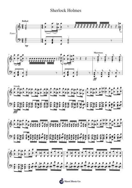Sherlock Holmes Sheet Music by Hans Zimmer-Arr.Himorse