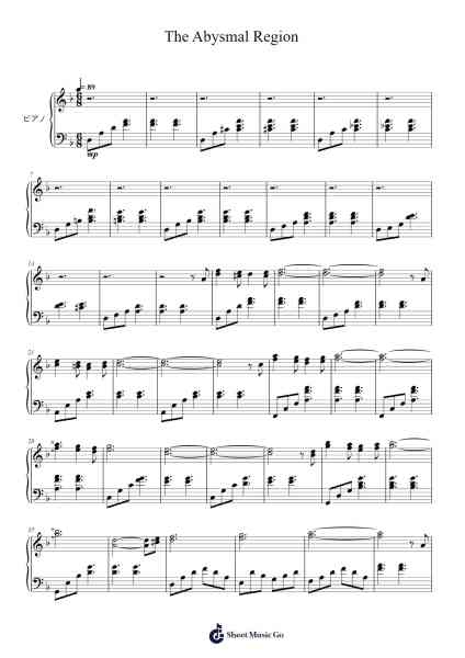 The Abysmal Region Sheet Music by HOYO-MiX/Yu-Peng Chen-Arr.Arabias