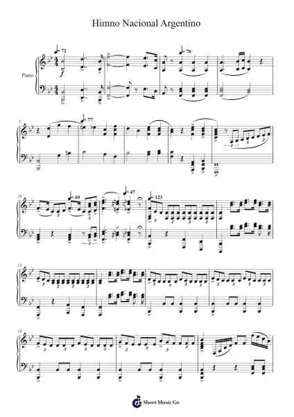 Himno Nacional Argentino Sheet Music by Blas Parera-Arr.Vicline Byzer