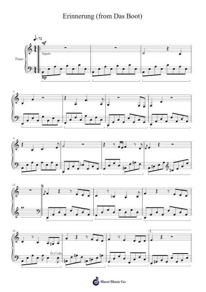 Erinnerung (from Das Boot) Sheet Music by Klaus Doldinger-Arr.Annnat Keclair
