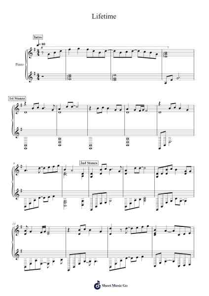 Lifetime Sheet Music by Ben&Ben-Arr.Orfunk Grocroft