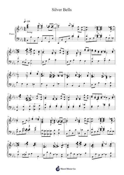 Silver Bells Sheet Music by Jay Livingston/Ray Evans-Arr.Earmay