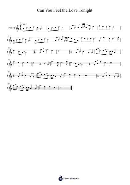 Can You Feel the Love Tonight Sheet Music by Ninja Sex Party-Arr.Bowvice Chaboyd