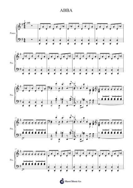 ABBA Sheet Music by ABBA-Arr.Spenky Chloelith